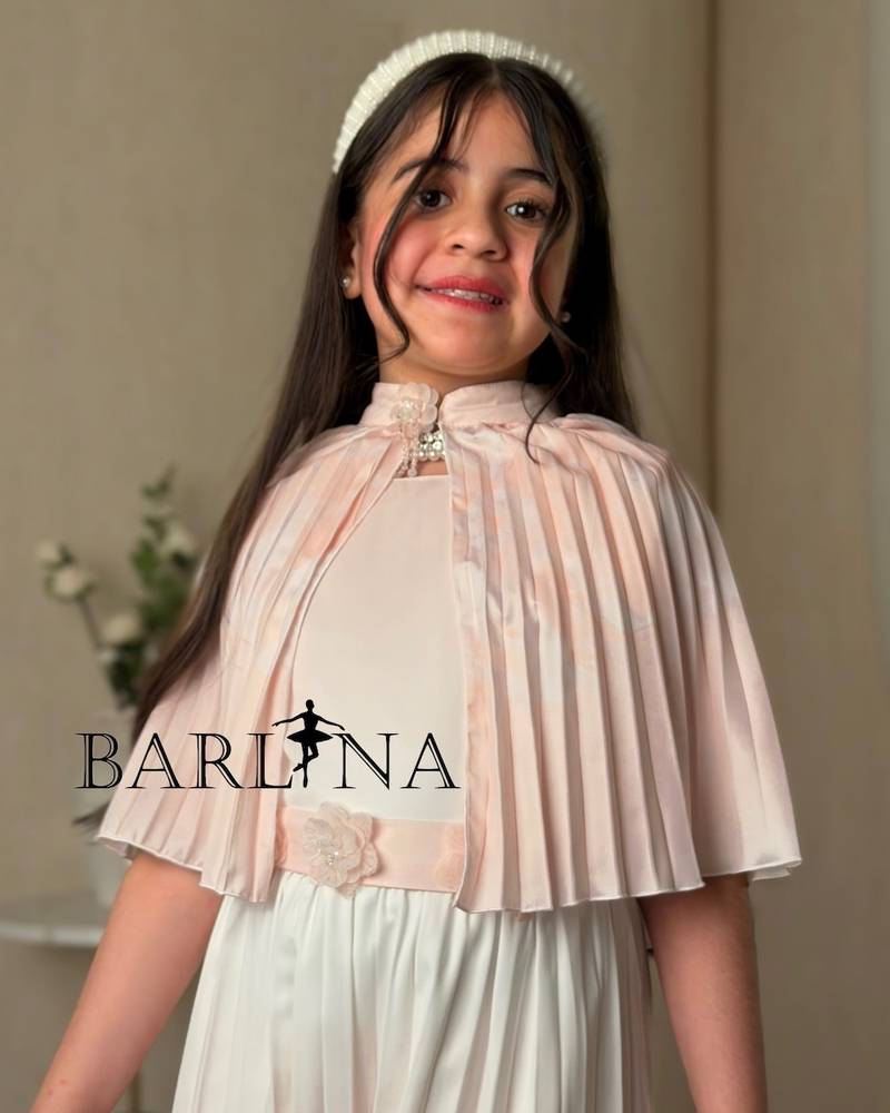 Girls' two-piece pleated jumpsuit