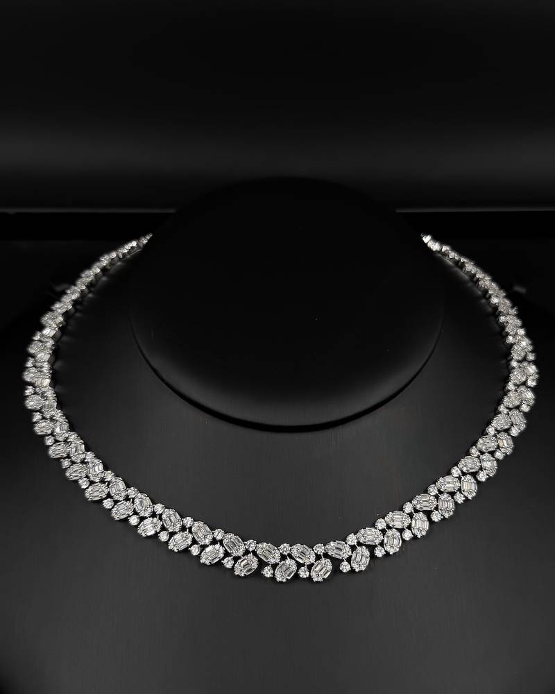 Geometric arrangement accessory set with sparkling stones