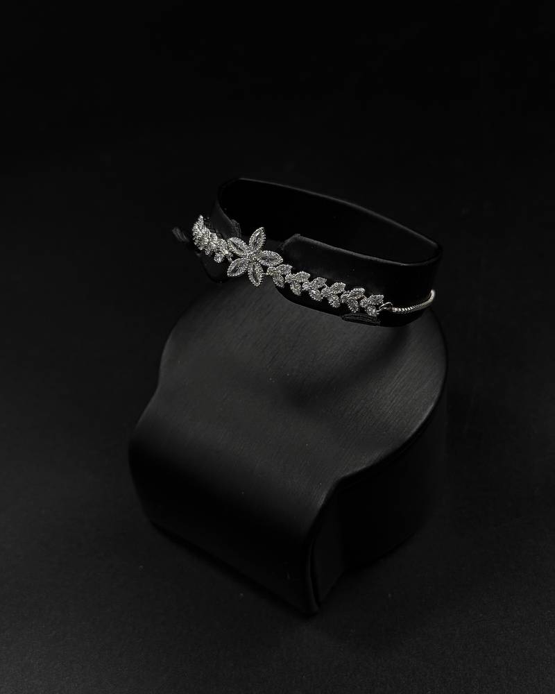Elegant rose-themed accessory set with a watch