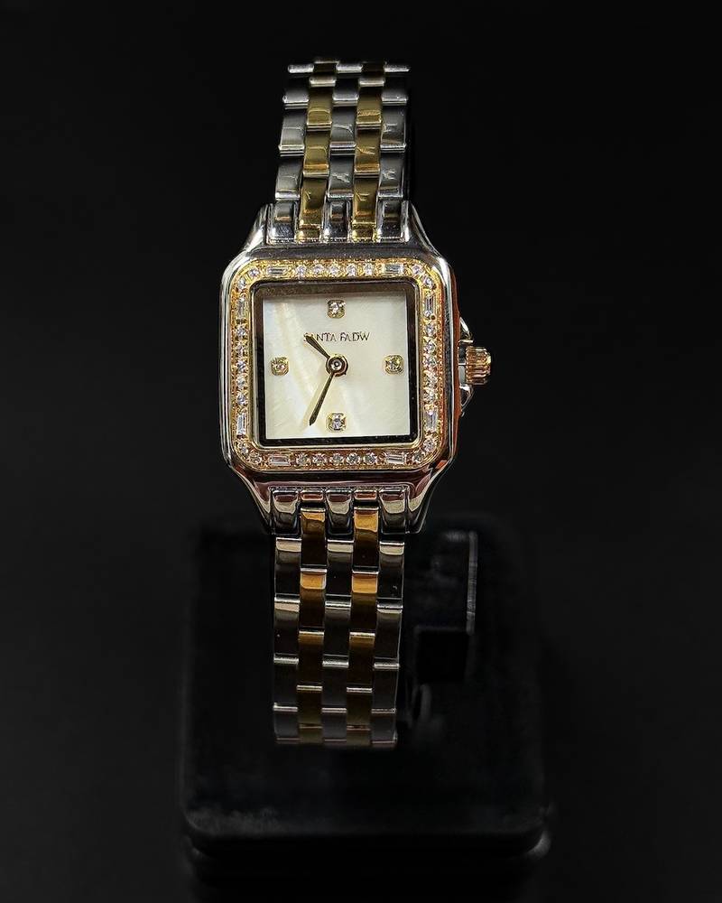 Elegant women's watch with a sophisticated square design