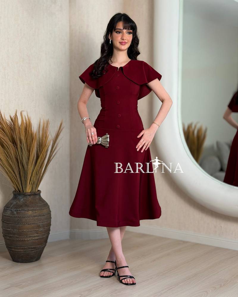 Elegant midi dress with a classic design
