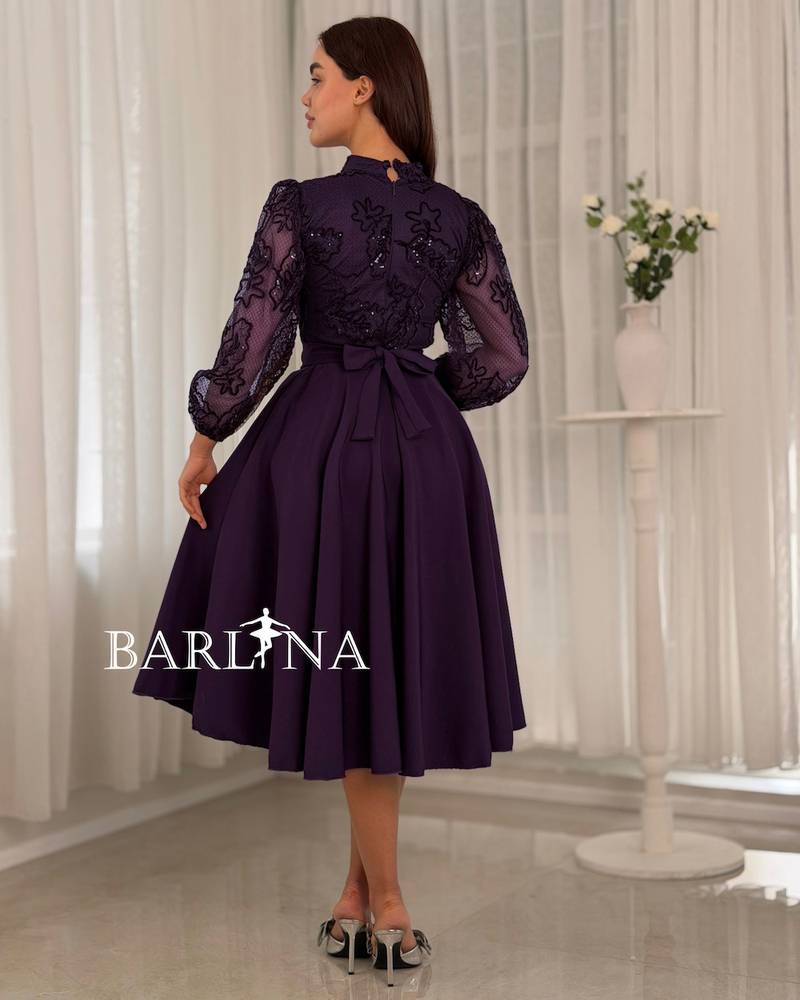 A soft dress with beaded lace
