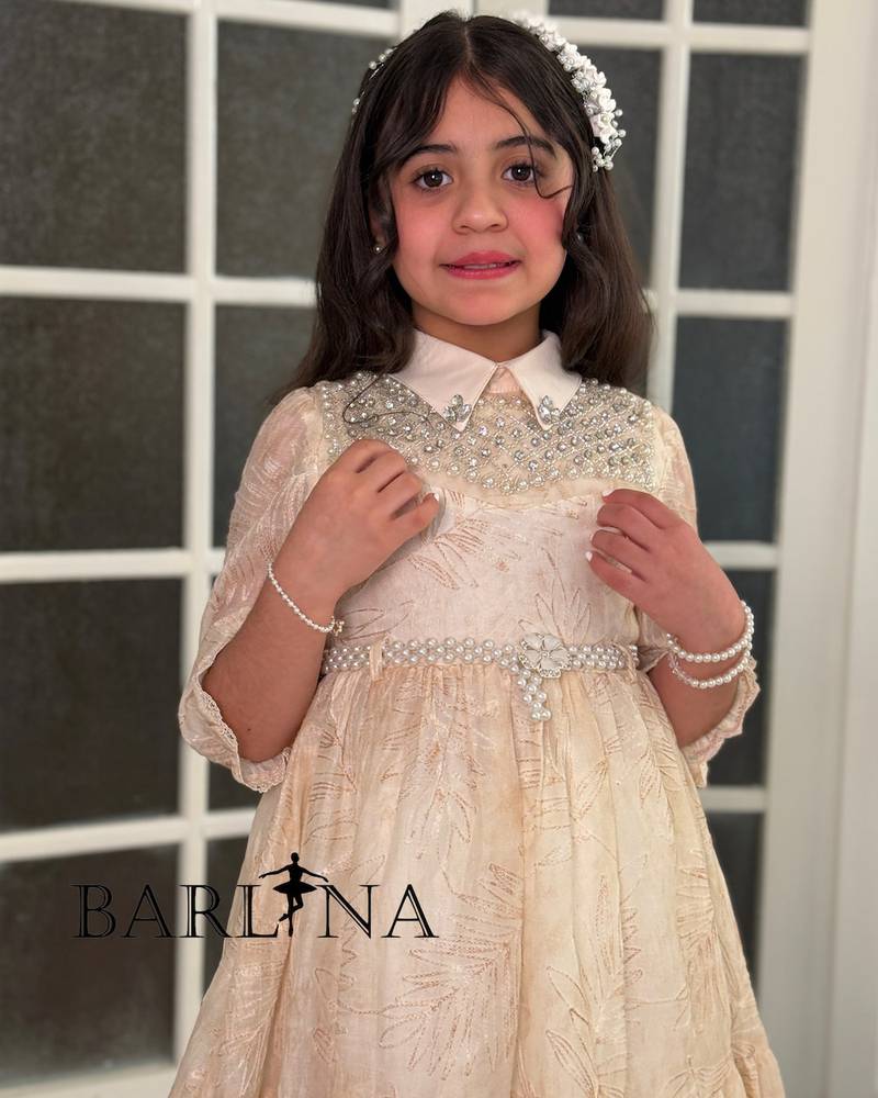 Elegant girls' dress with a puffy cut