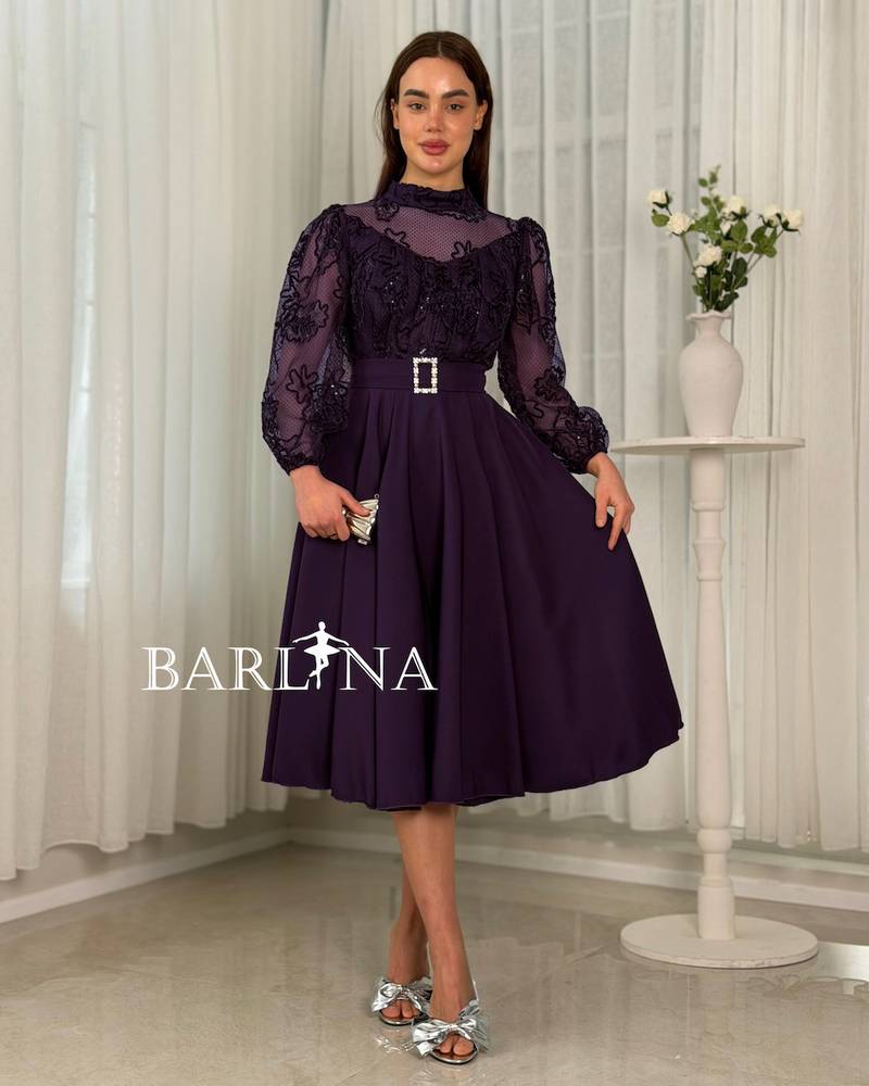 A soft dress with beaded lace