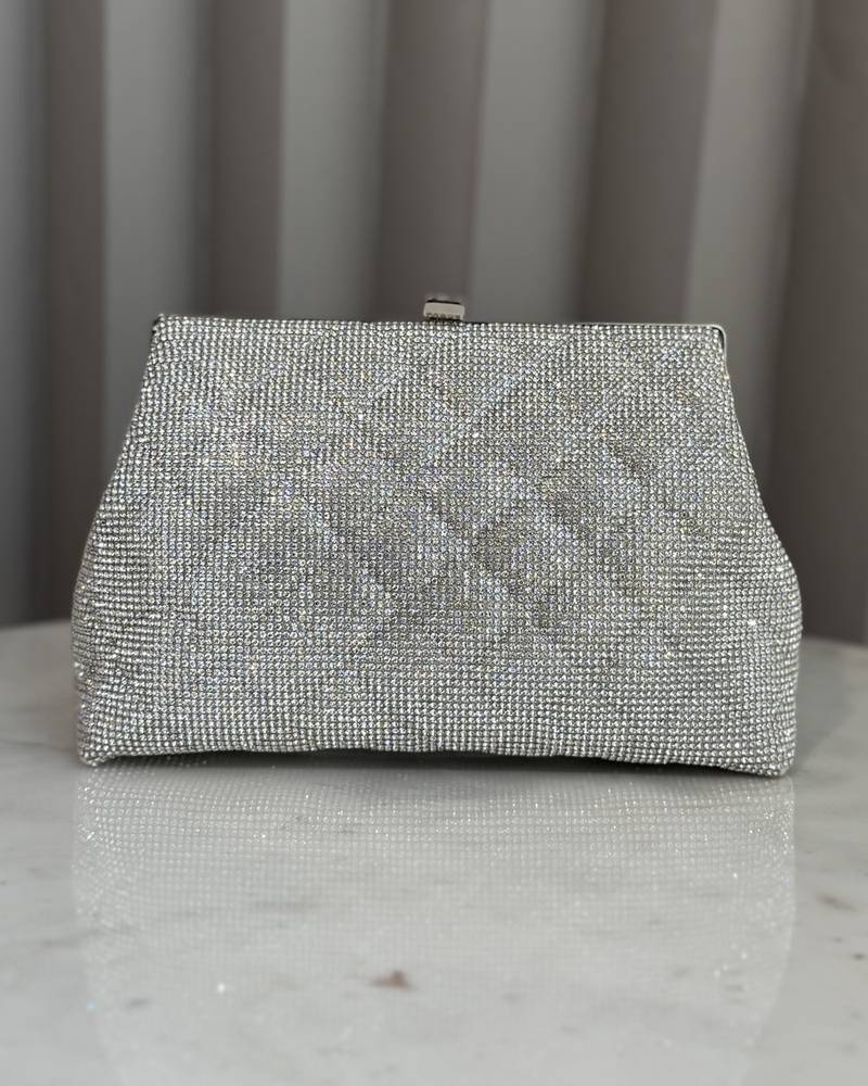 Fully studded clutch bag