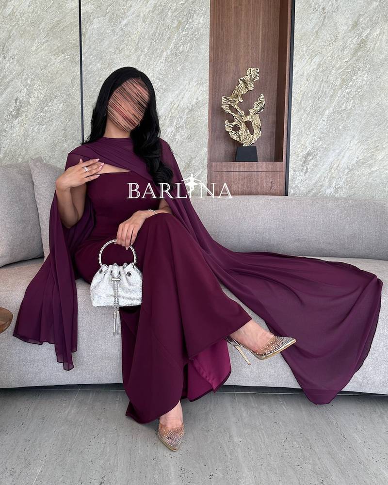Soft magenta dress with sheer shawl