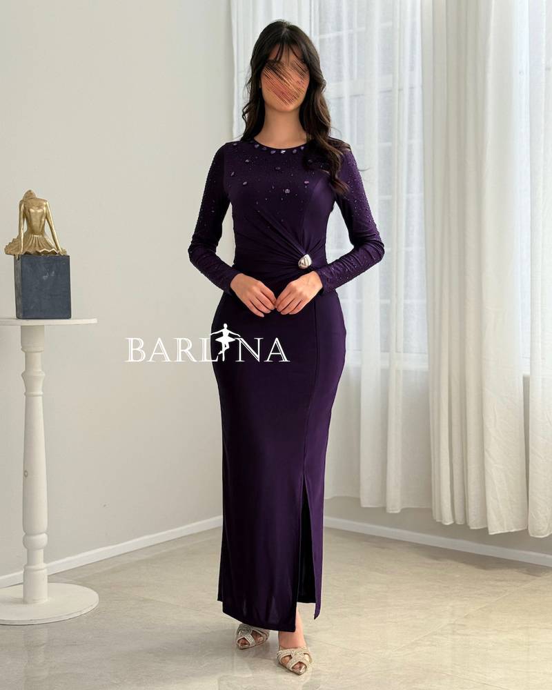 A soft purple dress with delicate sequin accents
