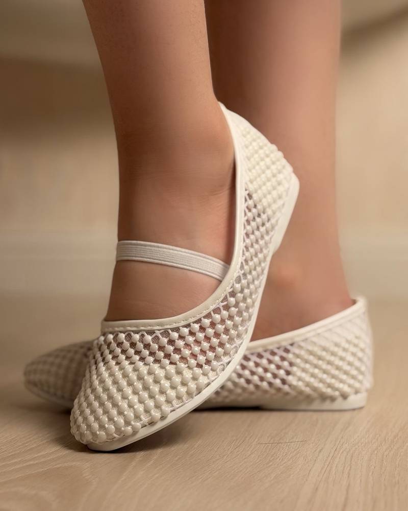 Stylish girls' shoes decorated with beads