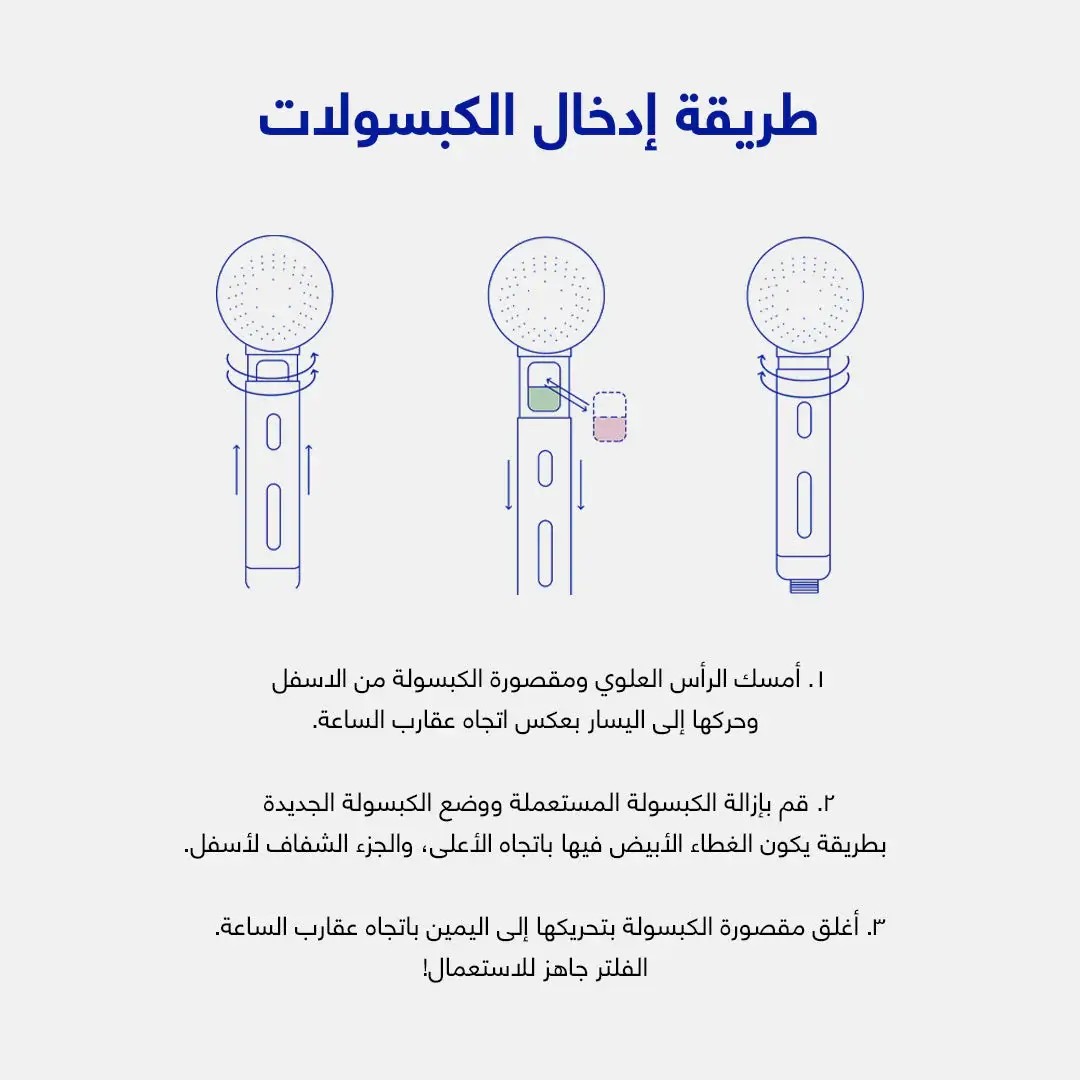 طقم دش استحمام - دش شاور - راس دش - كبسولة - فلتر دش - فلتر الدش