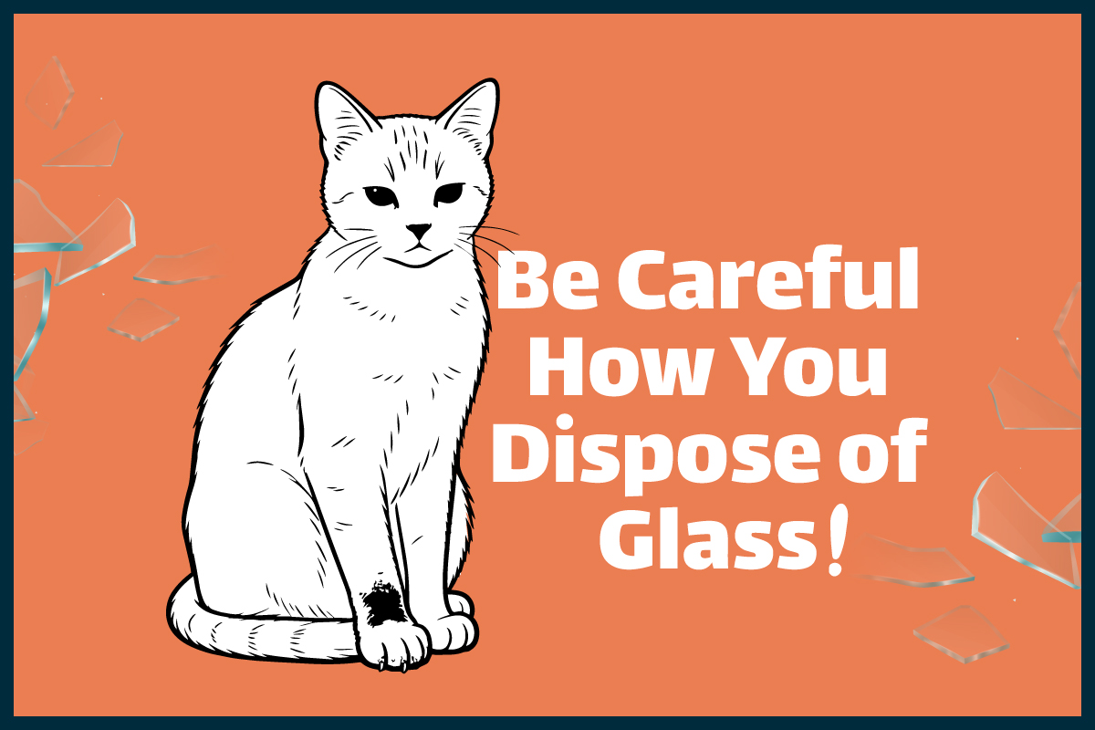 Mind how you dispose of glass!