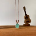 EMELARD STONE NECKLACE, GREEN