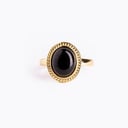 AGATE STONE RING, GOLD