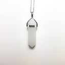 NATURAL WHITE QUARTZ STONE NECKLACE