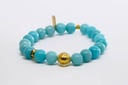 GOLD TORQUOISE BRACELET 
