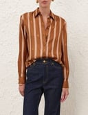 Silk striped shirt by زيمرمان