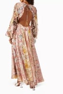 Floral backless dress زيمرمان