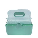 Multi-Purpose Plastic Storage Box with Transparent Lid and Top Handle