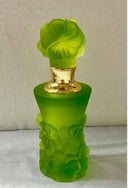 Long Flowers Perfume Bottle Satin - Green / Gold