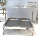 X-Large Double Rectangular Silver Chafing Dish