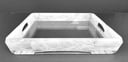 Rectangular White Tray with handles