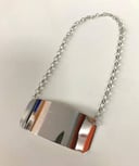 Elegant Tea Tag with Chain in Silver Color