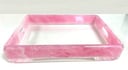 Rectangular Pink Tray with handles