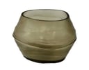 T-Light oval medium holder, light smoke color