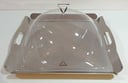 Big Square Tray S/Steel with Handles & with Plexi Cover