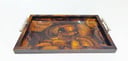Medium Brwon Tray with Bamboo Handles