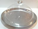 Big Rounded Tray S/Steel with Plexi Cover