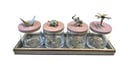Luxury Decorative Shagreen Leather/Lavender Set (5 Pieces)