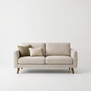 كنب ثنائي اسكندنافي ، تصميم عصري بخطوط نظيفة وأرجل خشبية مائلة وجلسة مريحة 190×90×85 (منتج تفصيل)