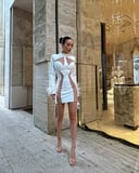 فستان بأكمام طويلة مشد قصير