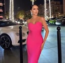 فستان بلا أكمام مشد طويل