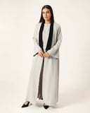 Greige & Black Abaya