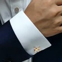 أزرار أكمام للرجال على شكل طائرة من الفولاذ المقاوم للصدأ ، إكسسوارات القميص ، زر شخصي ، هدية عيد الحب ، الموضة ، 316L