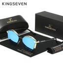 نظارات شمسية مستقطبة على شكل عين القطة من KINGSEVEN للسيدات الفاخرة للقيادة على شكل فراشة للرجال بإطار كبير UV400
