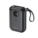 باور بانك EONE 10000mAh شحن سريع 22.5W بحجم صغير مع كيبل تايب سي وكيبل ايفون لون اسود