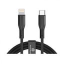 كيبل usb الي ايفون  قماش 1.2 M لون اسود من Phone planet