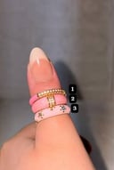 Pink colored ring