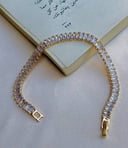 Wide tennis bracelet
