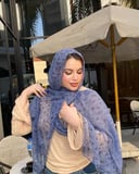 حجاب  شيفون فاخر بنقشة مونوغرام CK