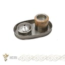 مبخرة وعلبة عود وطبق حديدي فاخر بالنقش العربي ( فضي )