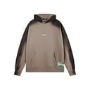 Brown Acid-Wash Hoodie With Spray  Effect ( Unisex )