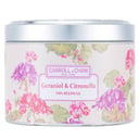 شمع قصديري بشمع العسل 100% - Geraniol & Citronella من Carroll & Chan