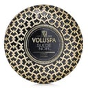 شمع قصدير مزخرف مع 3 فتائل - Suede Noir 340g/12oz من فولوسبا