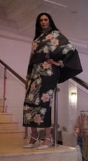 توب شيفون بلون اخضر داكن