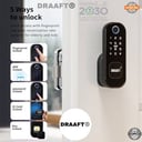 الاقفال الذكية الكتروني درافت  8004 اسود DRAAFT