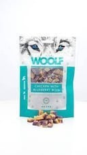 وولف مكافآت دجاج مع التوت للكلاب 100جم Woolf Chicken with Blueberry Bites Treats for Dogs & Cats 100gm W25