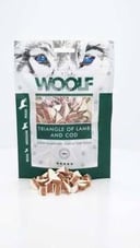 وولف مكافآت مثلثات لحم الخروف مع سمك القد للكلاب  100جم Woolf Triangle of Lamb & Cod Treats for Dogs 100gm W1